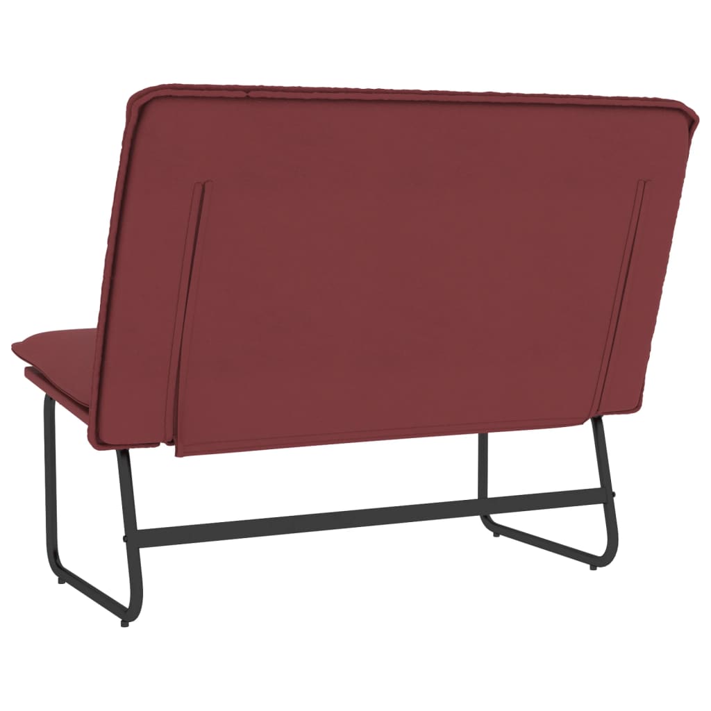 Sitzbank Weinrot 100x75x76 cm Kunstleder