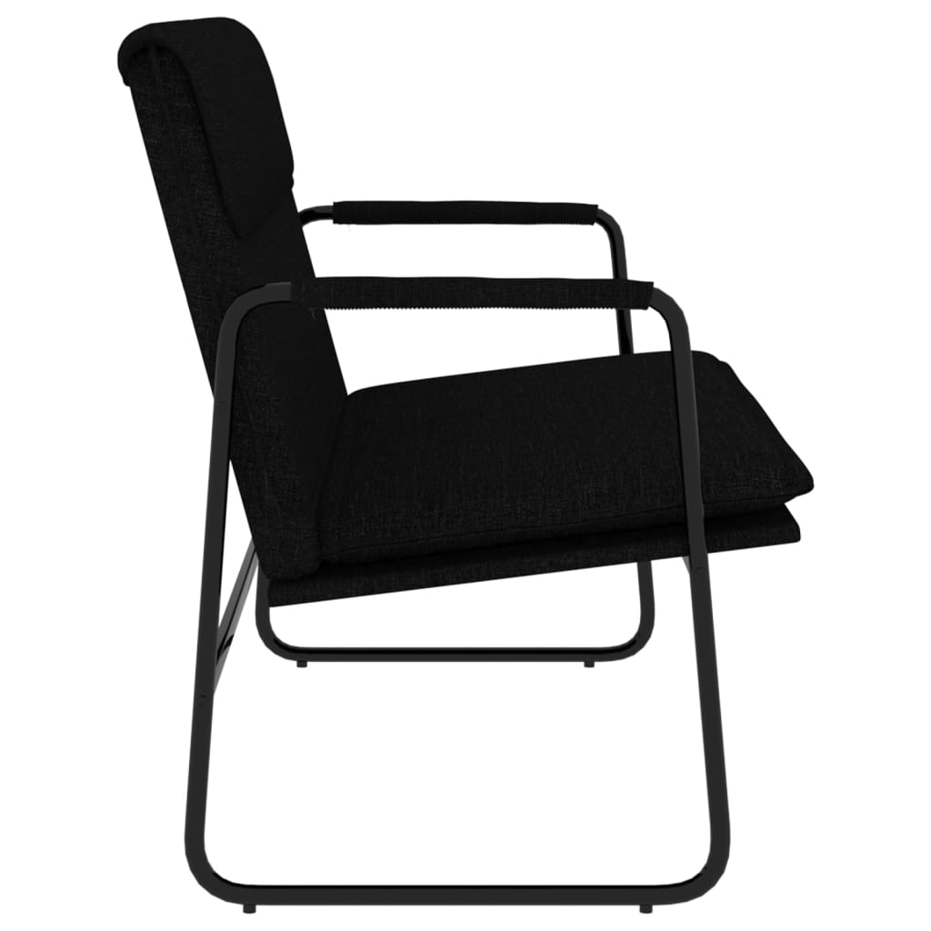 Sitzbank Schwarz 100x64x80 cm Stoff