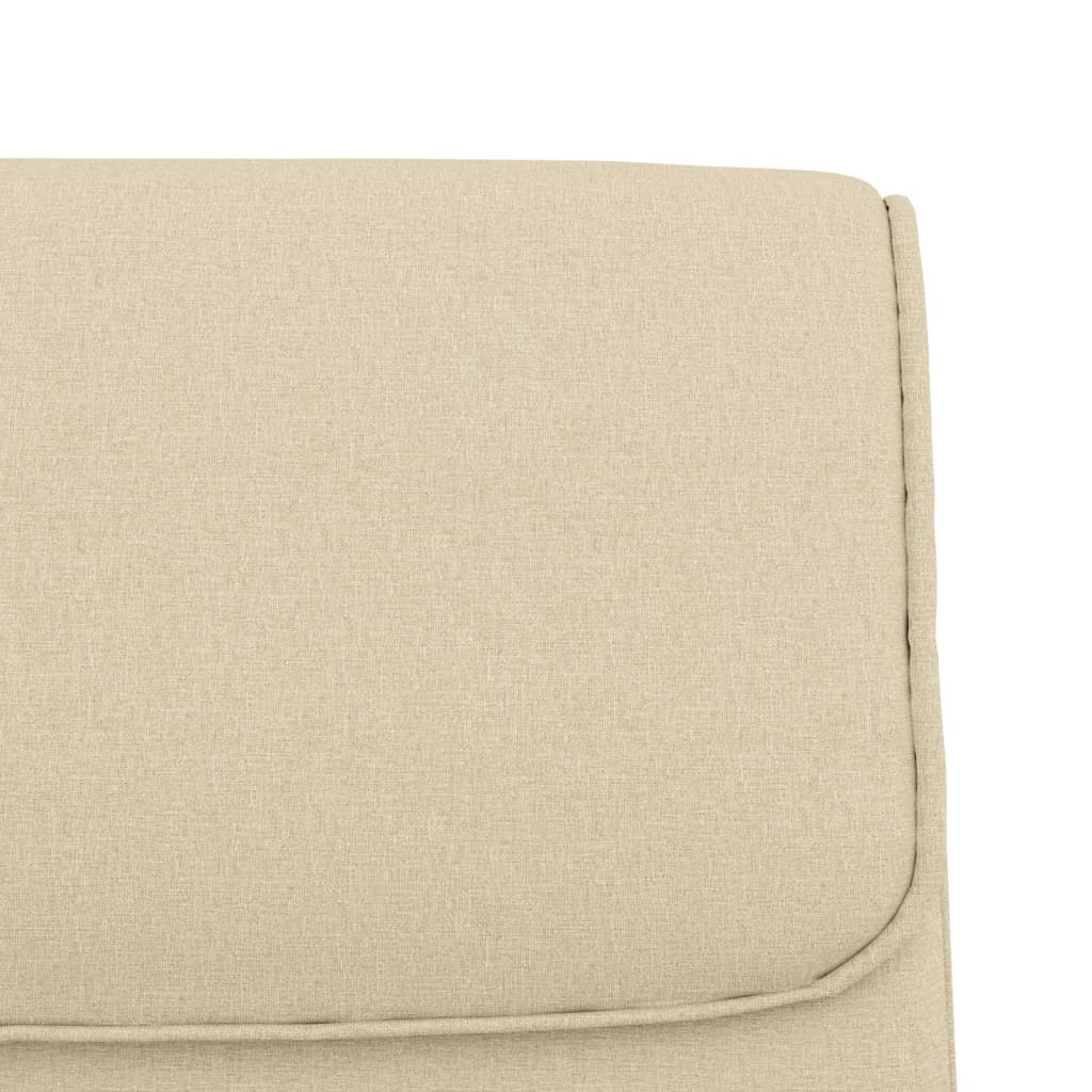 Sitzbank Creme 100x64x80 cm Stoff