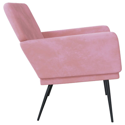 Sitzbank Rosa 108x79x79 cm Samt
