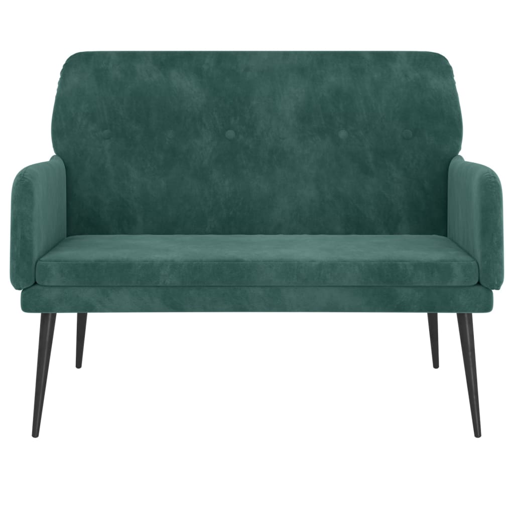 Sitzbank Dunkelgrün 108x79x79 cm Samt