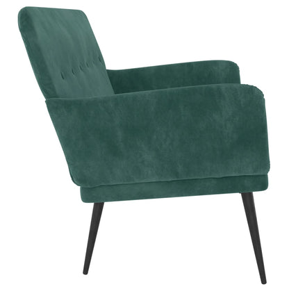 Sitzbank Dunkelgrün 108x79x79 cm Samt