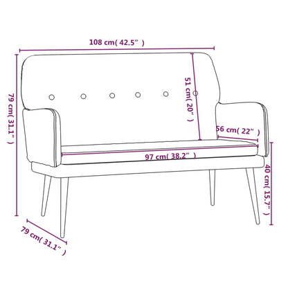 Sitzbank Dunkelgrün 108x79x79 cm Samt