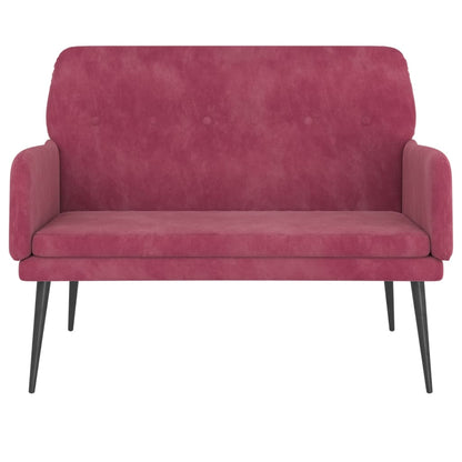 Sitzbank Weinrot 108x79x79 cm Samt