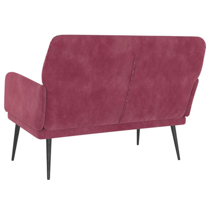 Sitzbank Weinrot 108x79x79 cm Samt