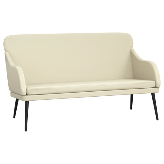 Sitzbank Creme 110x76x80 cm Kunstleder