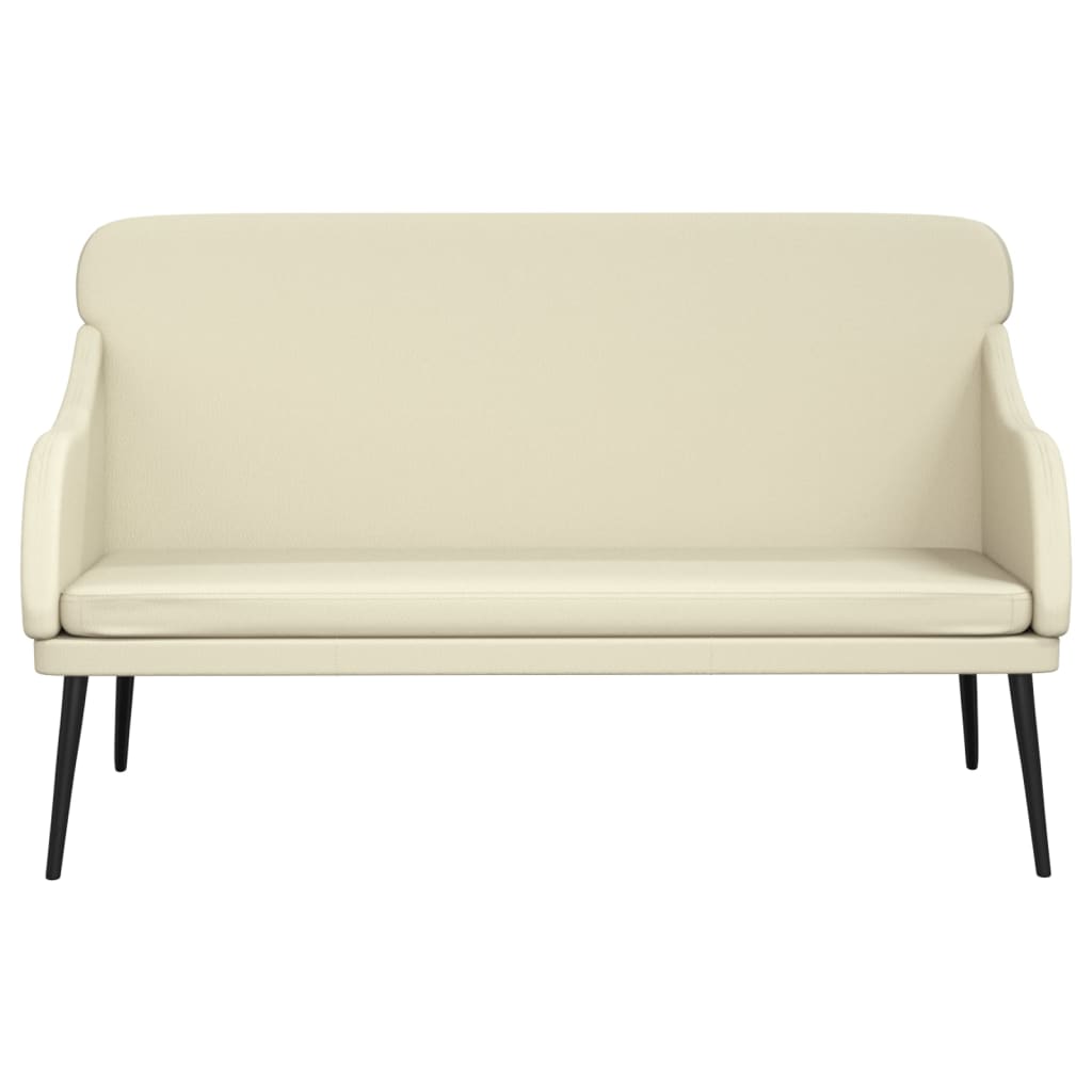 Sitzbank Creme 110x76x80 cm Kunstleder
