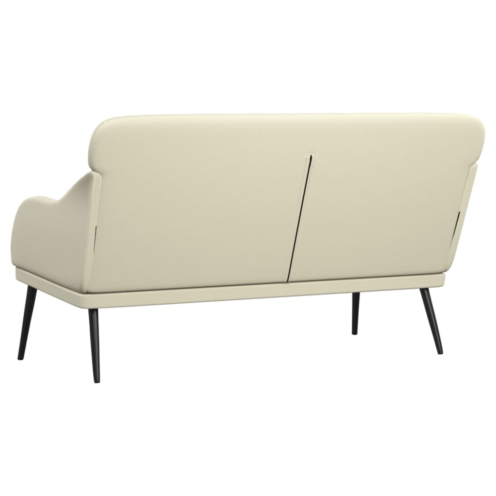 Sitzbank Creme 110x76x80 cm Kunstleder