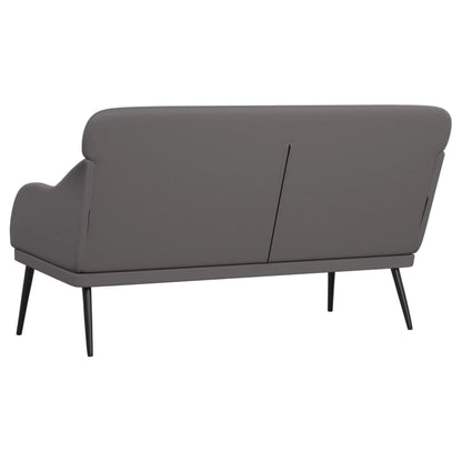 Sitzbank Grau 110x76x80 cm Kunstleder