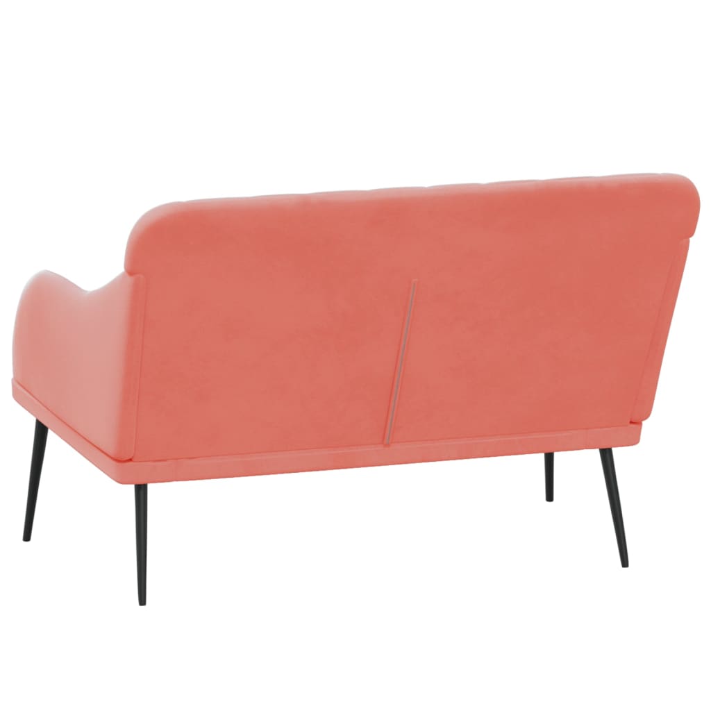 Sitzbank Rosa 110x76x80 cm Samt