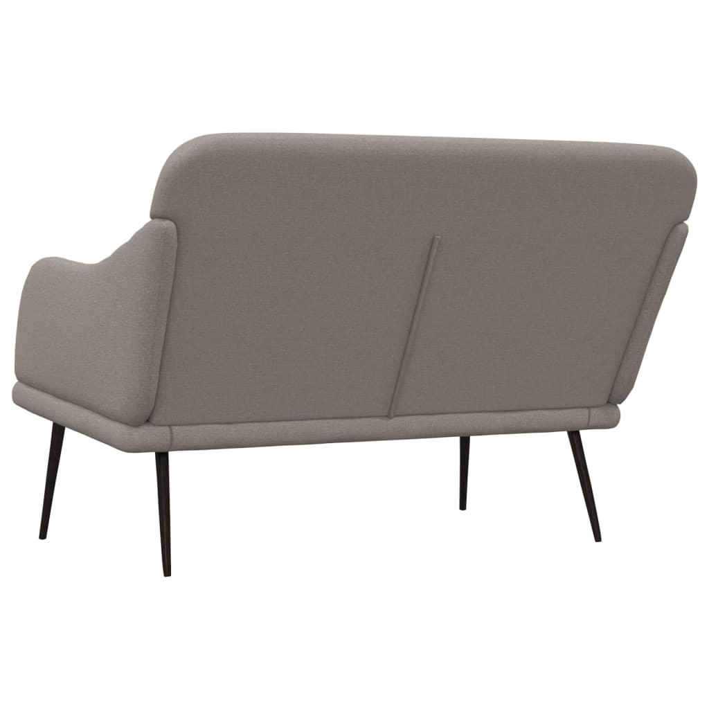 Sitzbank Taupe 110x76x80 cm Stoff