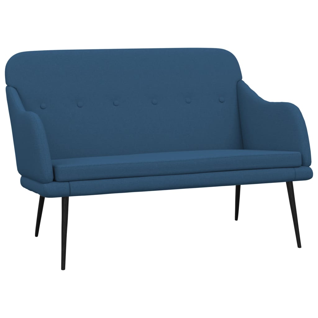 Sitzbank Blau 110x76x80 cm Stoff