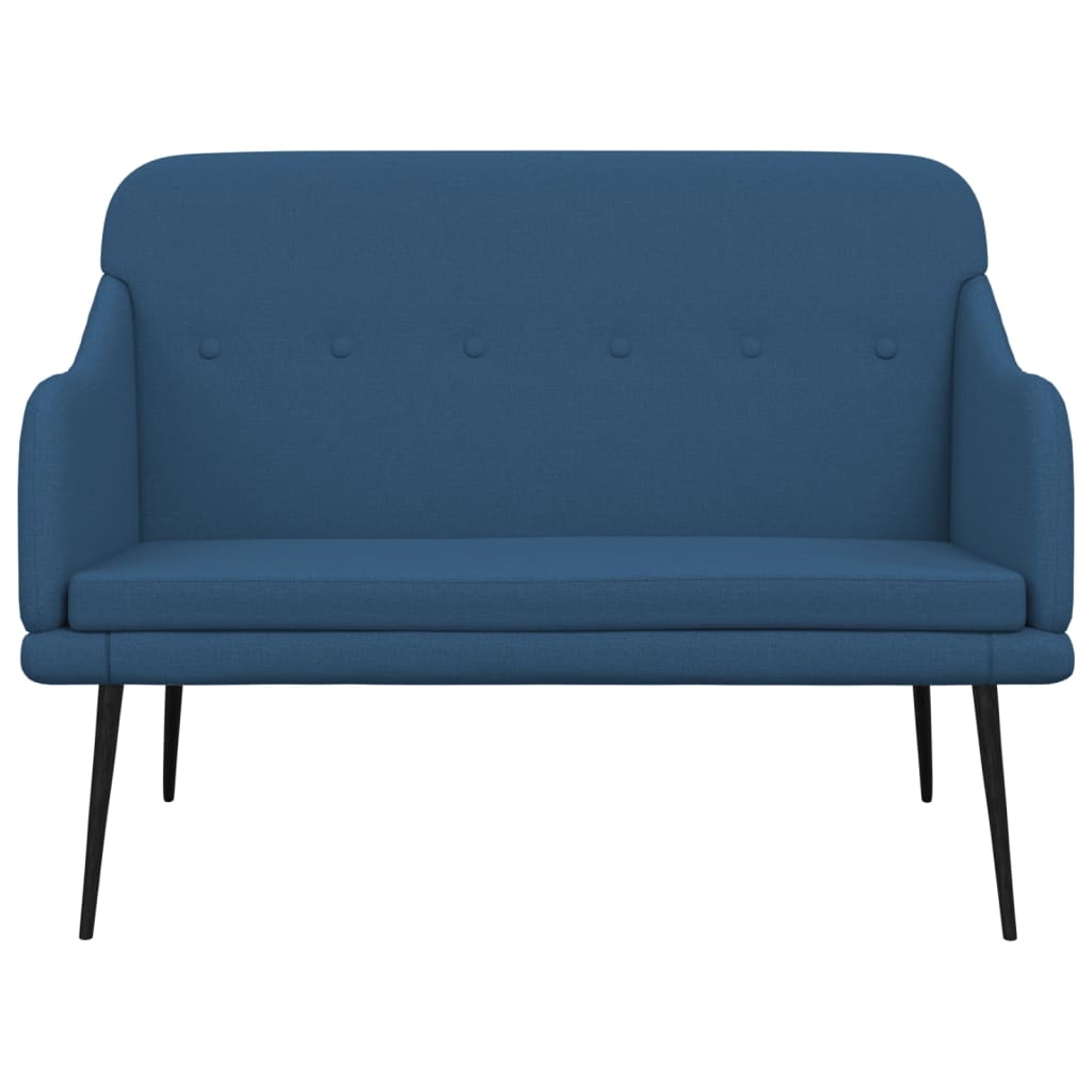 Sitzbank Blau 110x76x80 cm Stoff