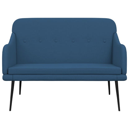 Sitzbank Blau 110x76x80 cm Stoff