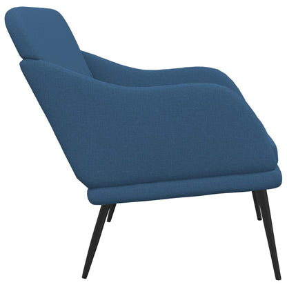 Sitzbank Blau 110x76x80 cm Stoff