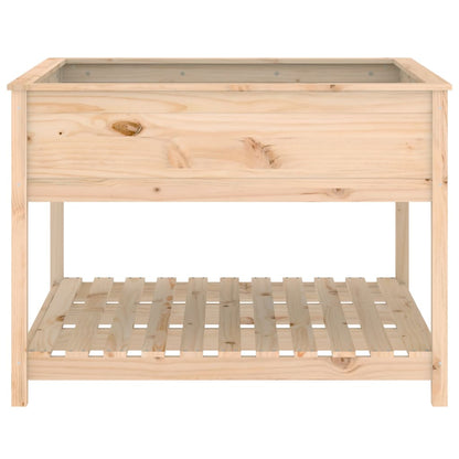 Plantekrukke med hylde 111,5x111,5x81 cm massivt fyrretræ