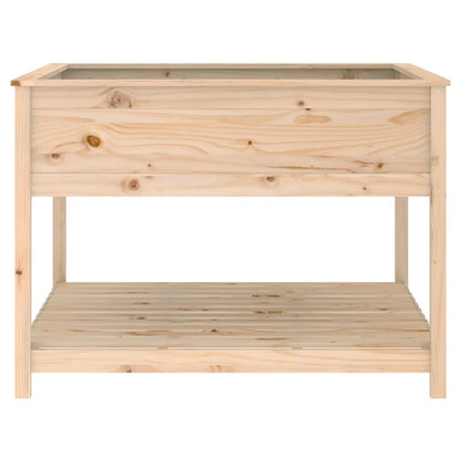 Plantekrukke med hylde 111,5x111,5x81 cm massivt fyrretræ