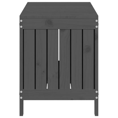 Gartentruhe Grau 108x42,5x54 cm Massivholz Kiefer