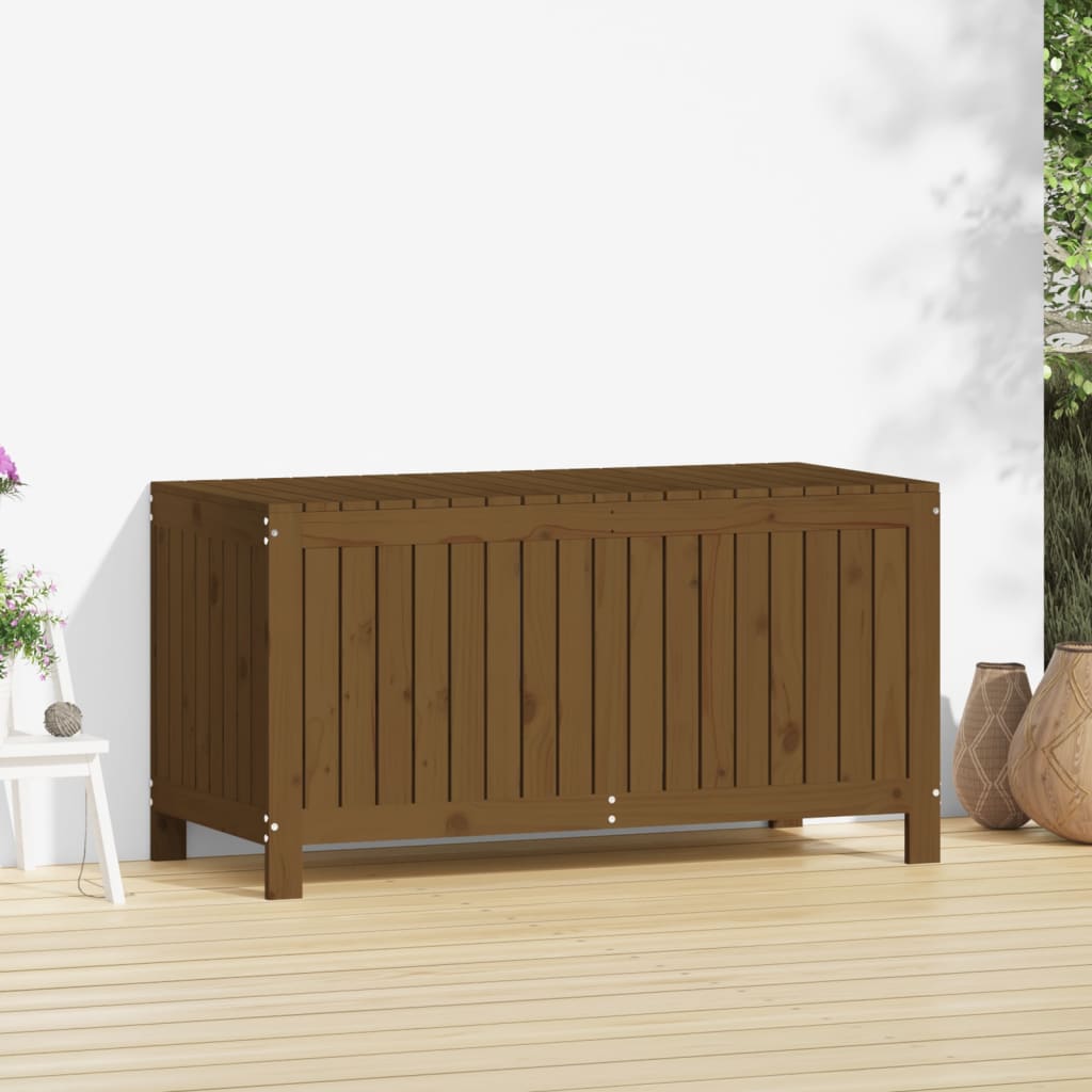 Havekiste Honningbrun 121x55x64 cm Massiv Fyr