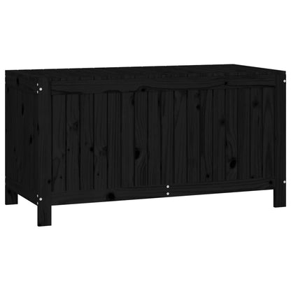 Havekiste Sort 121x55x64 cm Massiv Fyr