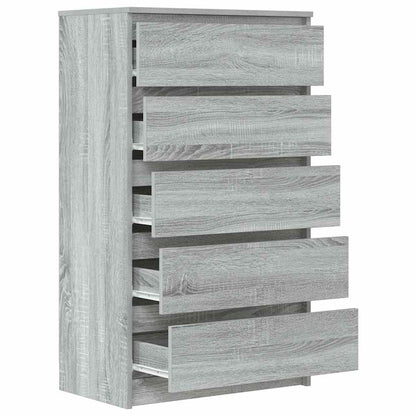 Schubladenschrank Grau Sonoma 60x36x103 cm Holzwerkstoff