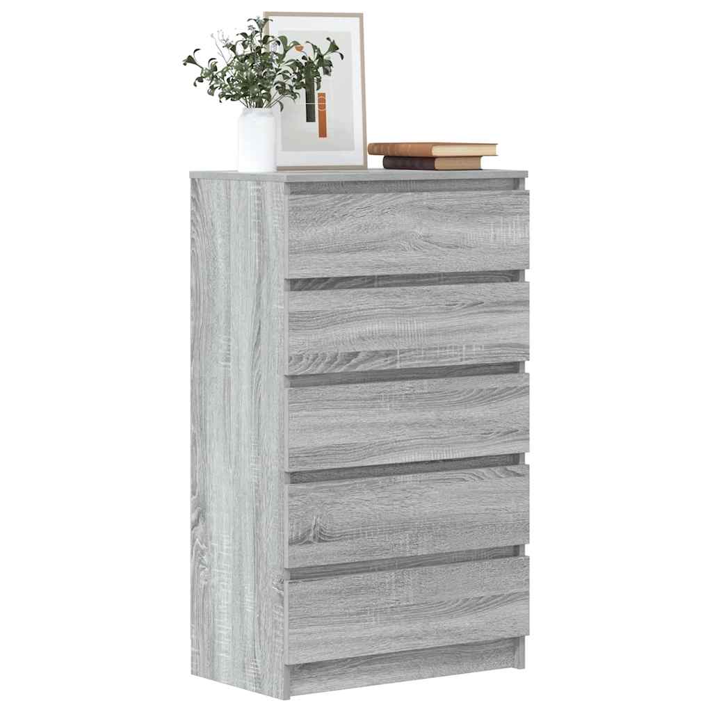 Schubladenschrank Grau Sonoma 60x36x103 cm Holzwerkstoff