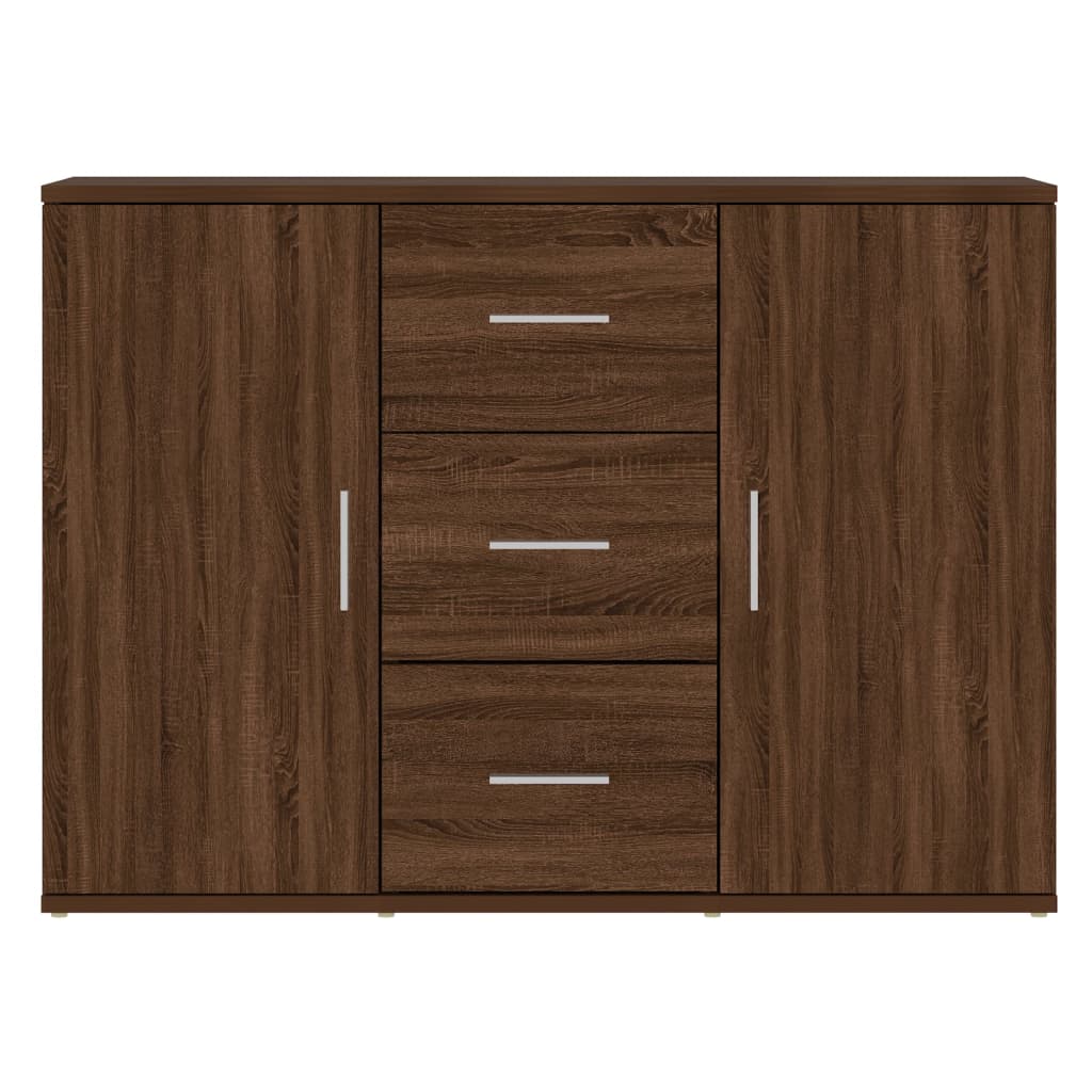 Sideboard Braun Eichen-Optik 91x29,5x65 cm Holzwerkstoff