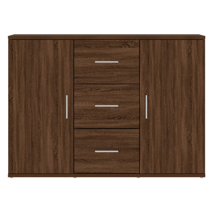 Sideboard Braun Eichen-Optik 91x29,5x65 cm Holzwerkstoff