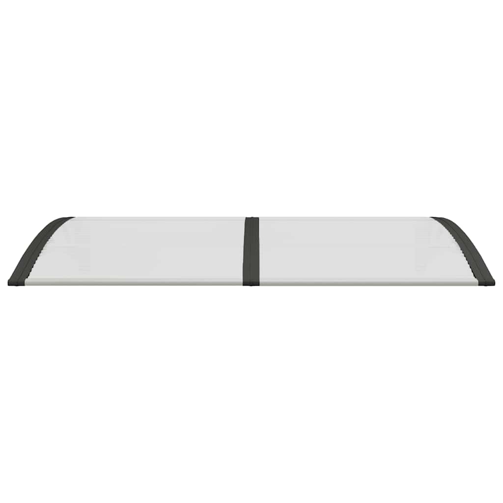Türvordach Schwarz und Transparent 150x75 cm Polycarbonat