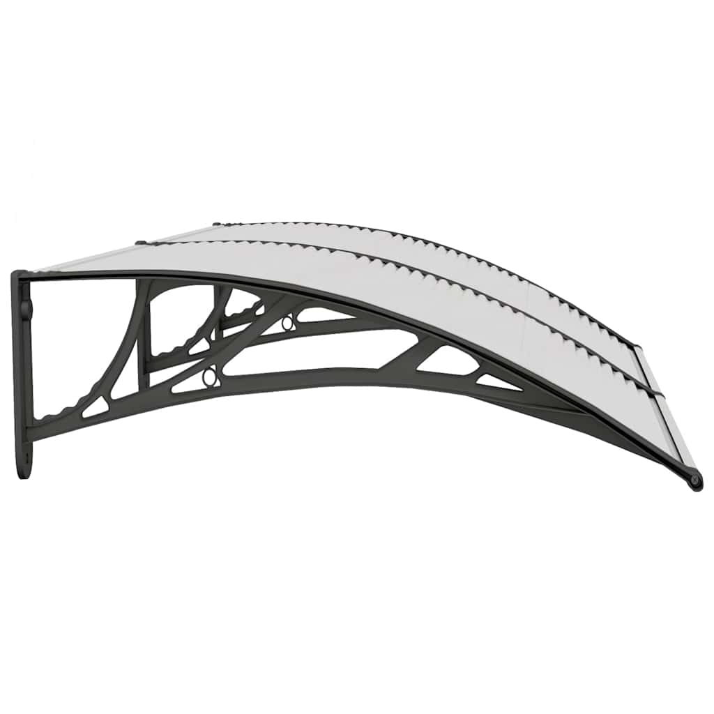 Türvordach Schwarz und Transparent 150x75 cm Polycarbonat