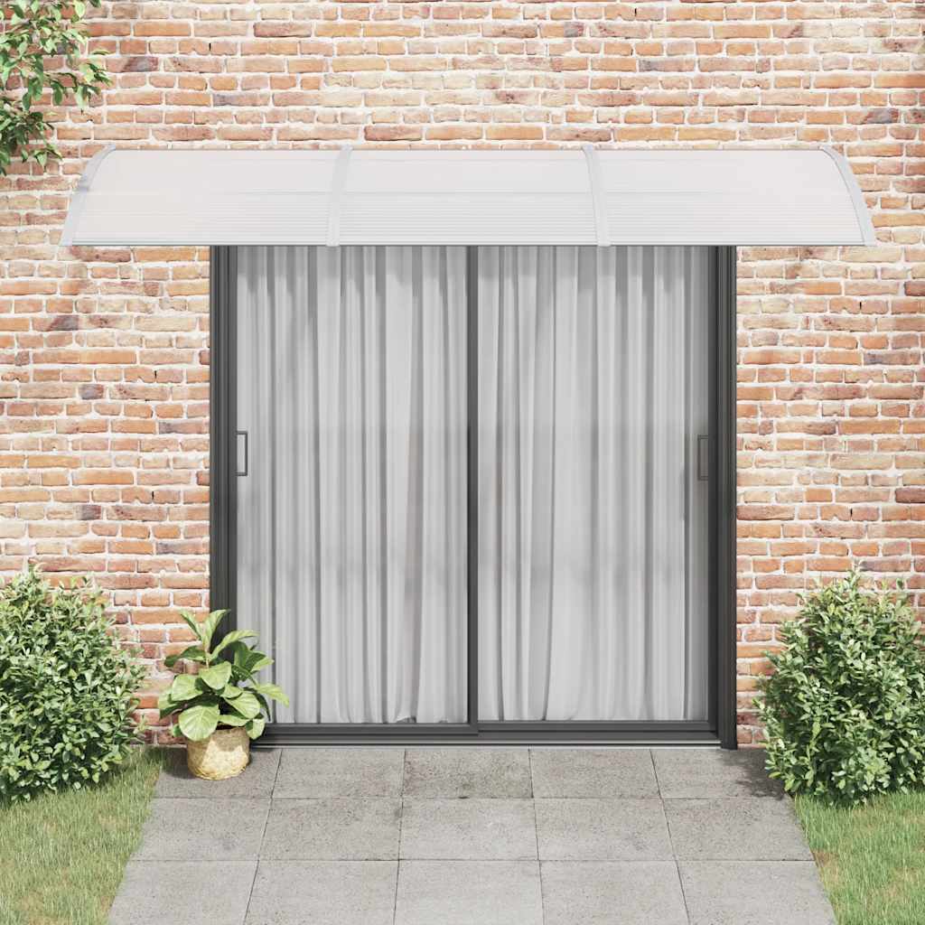 Türvordach Grau 300x75 cm Polycarbonat