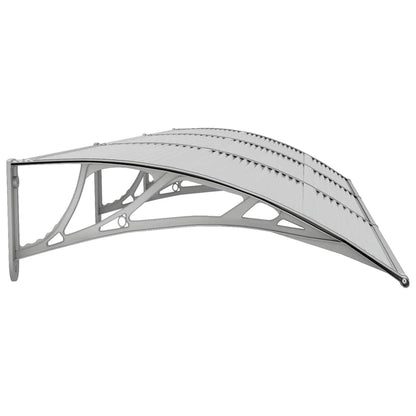 Türvordach Grau 300x75 cm Polycarbonat