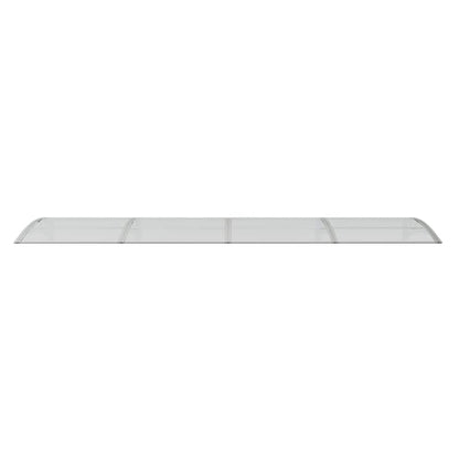 Türvordach Grau und Transparent 350x75 cm Polycarbonat