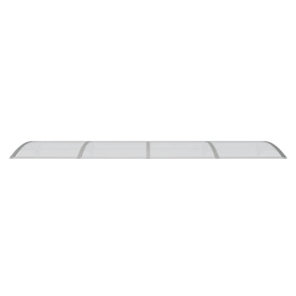Türvordach Grau 350x100 cm Polycarbonat