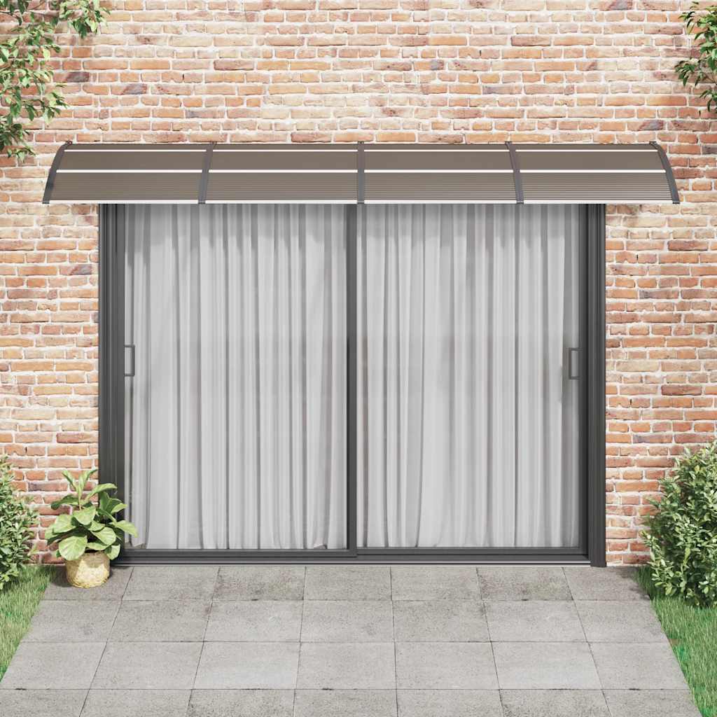 Türvordach Schwarz 350x100 cm Polycarbonat
