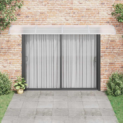 Türvordach Grau und Transparent 400x75 cm Polycarbonat