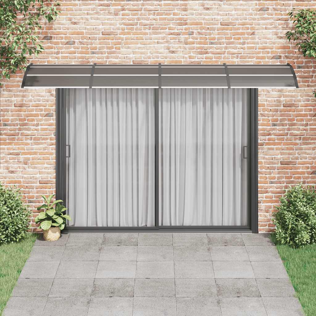 Türvordach Schwarz 400x75 cm Polycarbonat