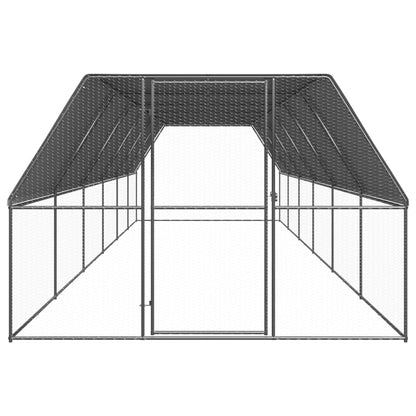 Outdoor-Hühnerkäfig 3x12x2 m Verzinkter Stahl