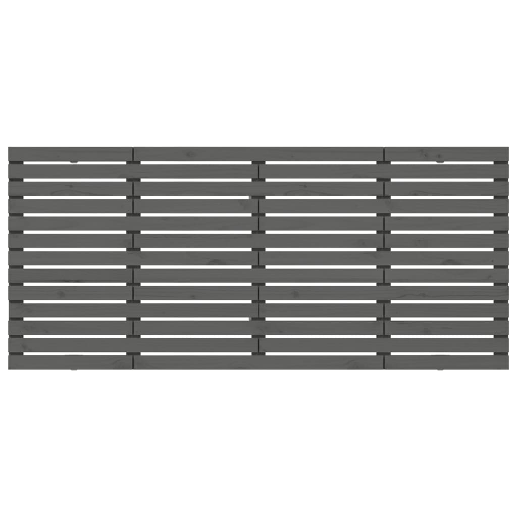 Wand-Kopfteil Grau 206x3x91,5 cm Massivholz Kiefer
