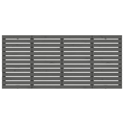 Wand-Kopfteil Grau 206x3x91,5 cm Massivholz Kiefer