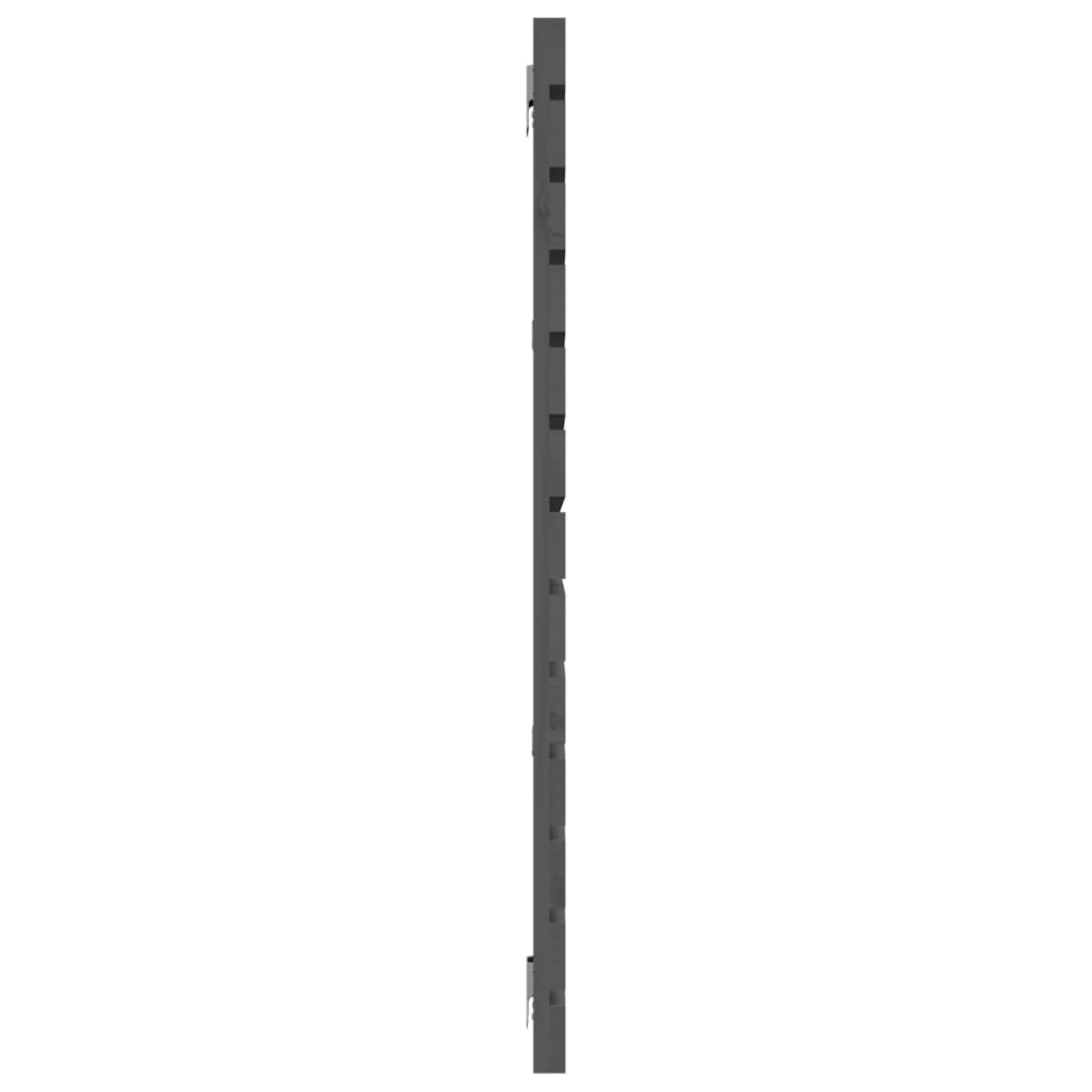 Wand-Kopfteil Grau 206x3x91,5 cm Massivholz Kiefer