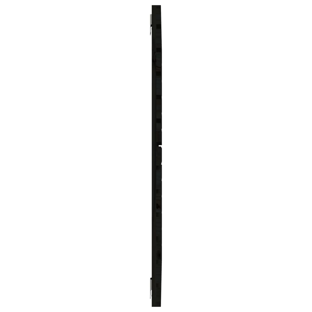 Wand-Kopfteil Schwarz 96x3x91,5 cm Massivholz Kiefer