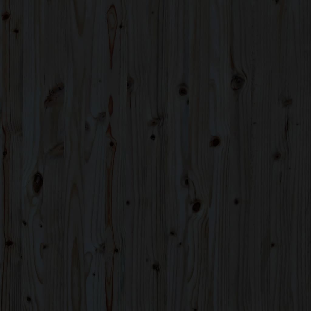 Wand-Kopfteil Schwarz 96x3x91,5 cm Massivholz Kiefer