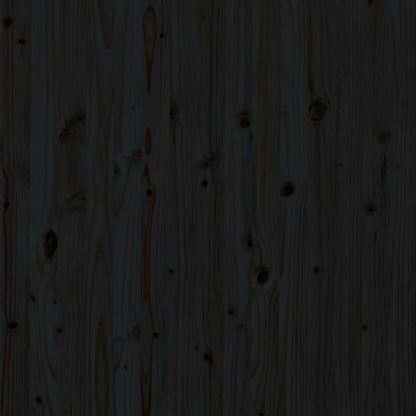 Wand-Kopfteil Schwarz 96x3x91,5 cm Massivholz Kiefer