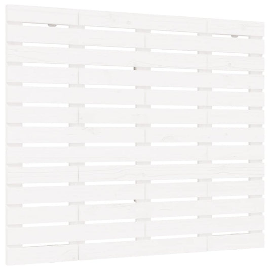Wand-Kopfteil Weiß 126x3x91,5 cm Massivholz Kiefer
