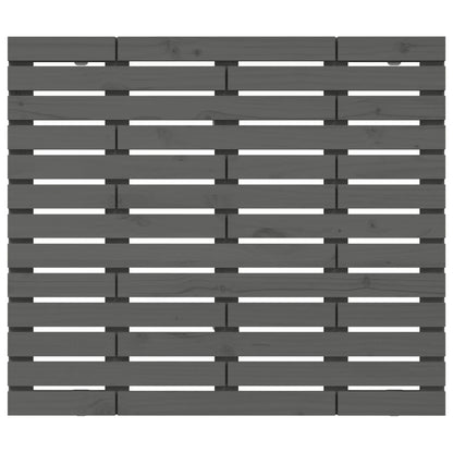 Wand-Kopfteil Grau 126x3x91,5 cm Massivholz Kiefer