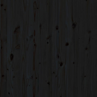 Wand-Kopfteil Schwarz 126x3x91,5 cm Massivholz Kiefer