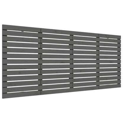 Wand-Kopfteil Grau 156x3x91,5 cm Massivholz Kiefer