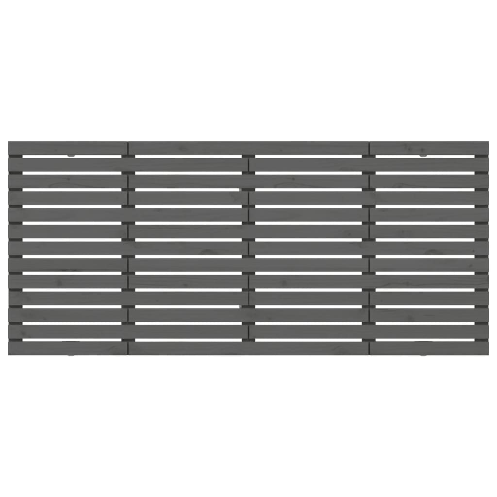 Wand-Kopfteil Grau 156x3x91,5 cm Massivholz Kiefer