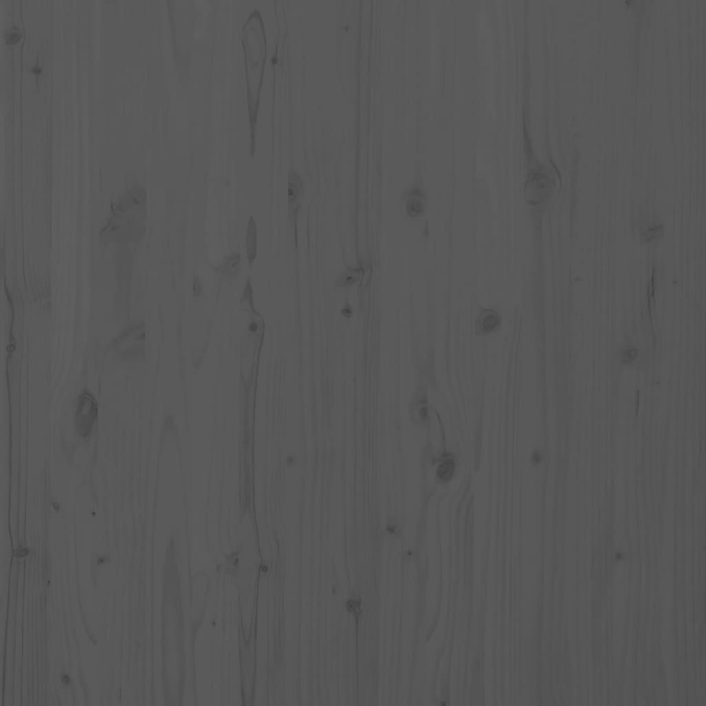 Wand-Kopfteil Grau 156x3x91,5 cm Massivholz Kiefer